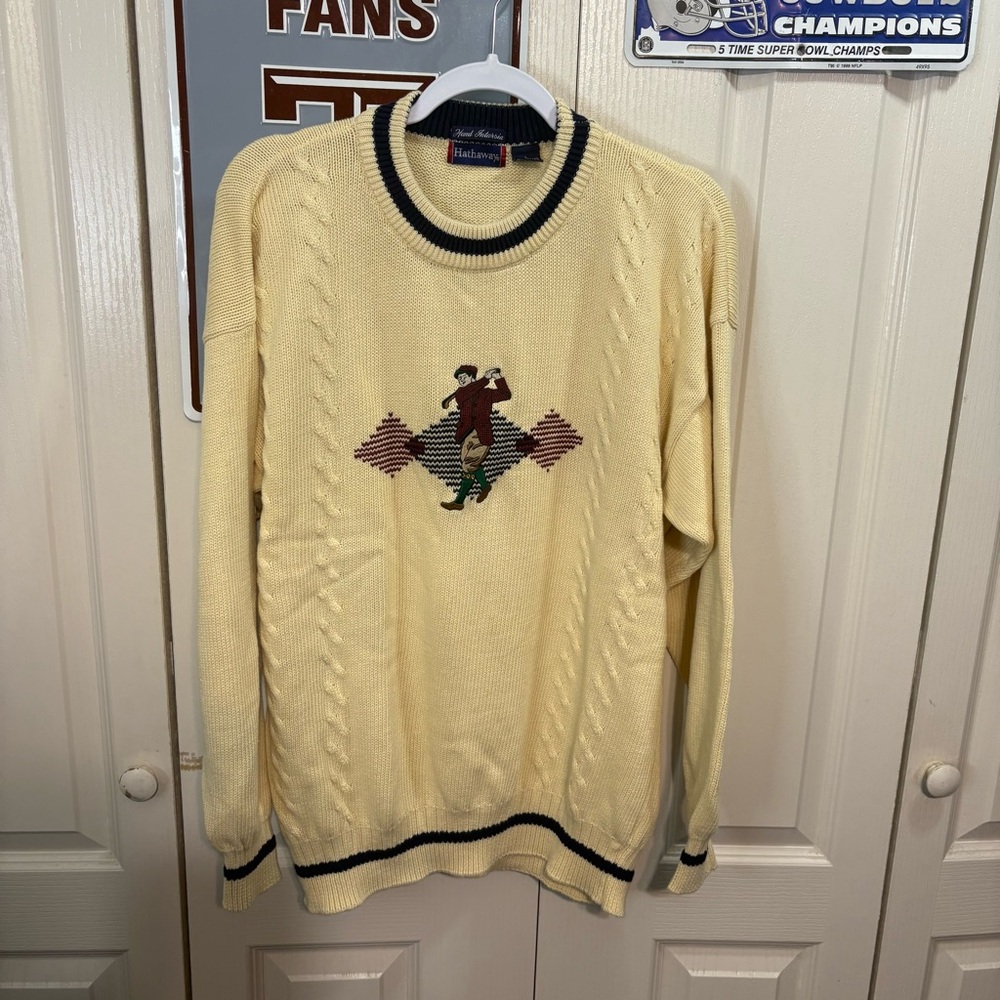Hathaway Men Playing Golf Sweater